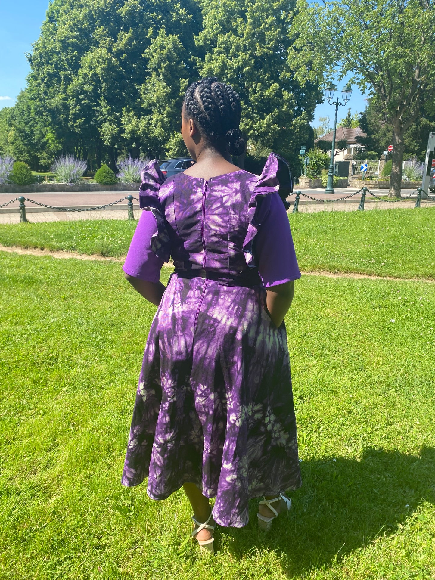 Robe manches volantes