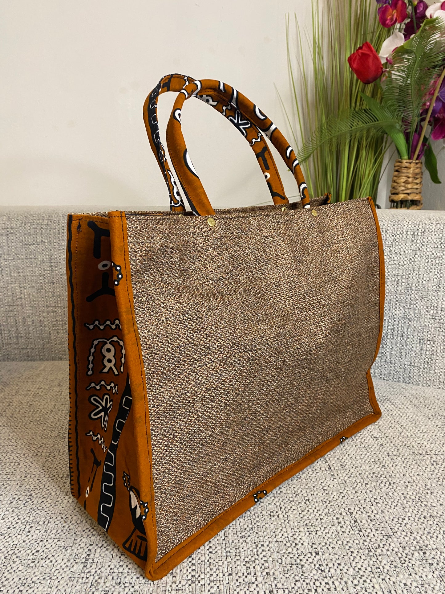 Sac en Raphia afro woman