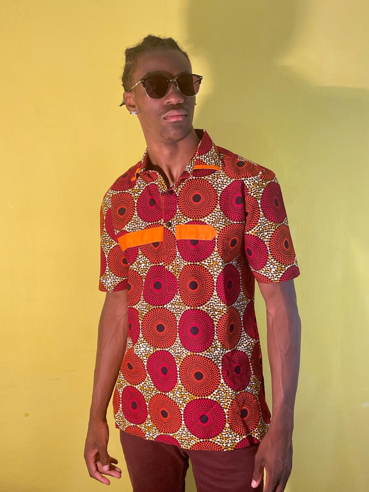Chemise homme en wax